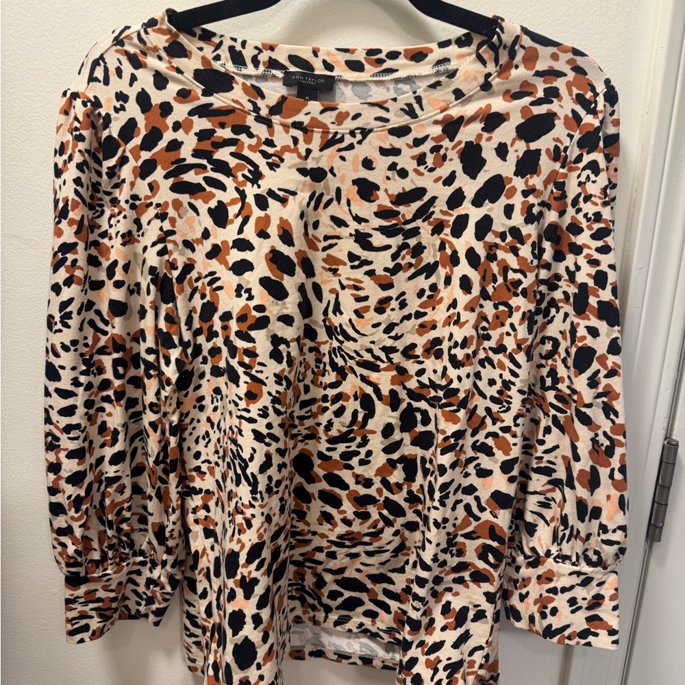 Ann Taylor Animal Print Top